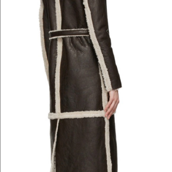 NWOT LUXURY COAT for Winter: 100% Shearling Dark brown lamb leather coat - New - Picture 4 of 14